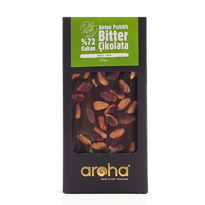 genel %72 Kakao, Antepfıstıklı Bitter Çikolata. 100 Gr.
