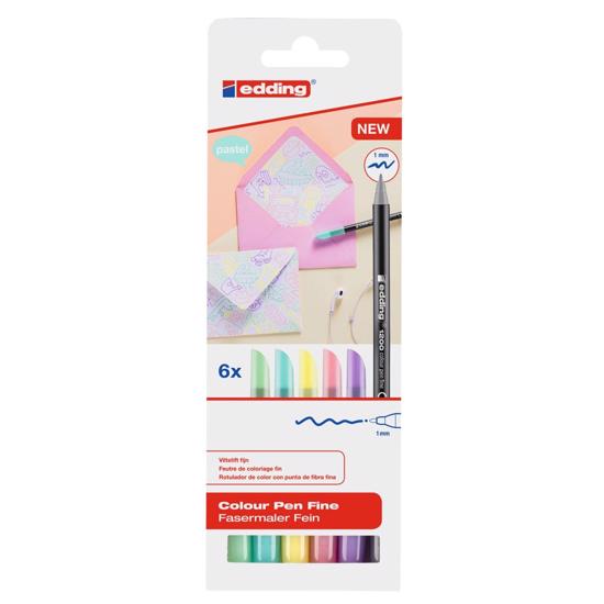 Erkek genel Edding Grafik Kalemi 6lı Pastel Set