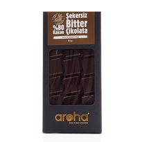  Stevia ile tatlandırılmış %80 Bitter -80gr