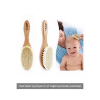 Erkek genel Ahşap Yumuşak Bebek Saç Fırçası 0 Ay + (Keçi Kılı)