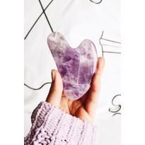 Erkek genel Ametist Gua Sha Yüz Masaj Taşı