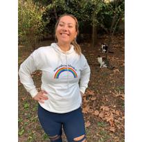 Erkek genel Namaste Sweatshirt Kapüşonlu Beyaz Gökkuşağı- S