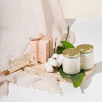 Erkek genel Pudra Kokulu Orta Boy Doğal Mum 160 Gr