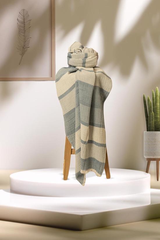 Erkek genel Müslin Peştamal Mavi