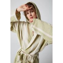 Erkek genel Müslin Yeşil Bornoz- L/XL