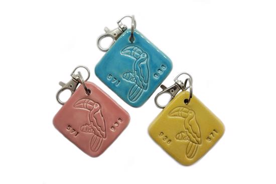 Erkek genel 938 571 Tukan Anahtarlık -Somon