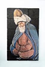 Men genel Mevlana Portre Traverten Taş Tablo