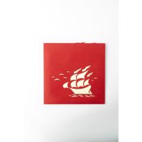 Men genel Tebrik Kartı Gemi Kırmızı