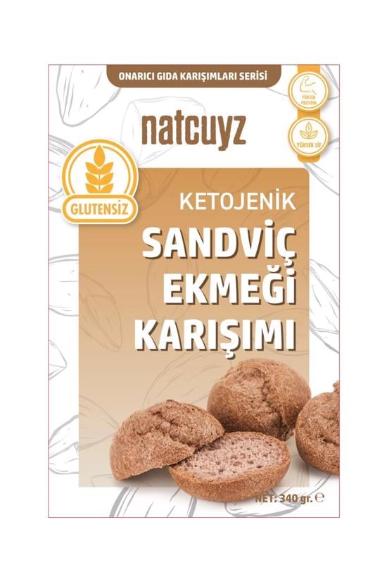Men genel Ketojenik Glutensiz Sandviç Ekmeği Karışımı 330gr