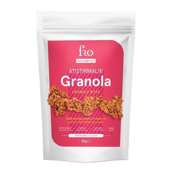 Erkek genel Atıştırmalık Granola-Vegan Glutensiz 50 gr