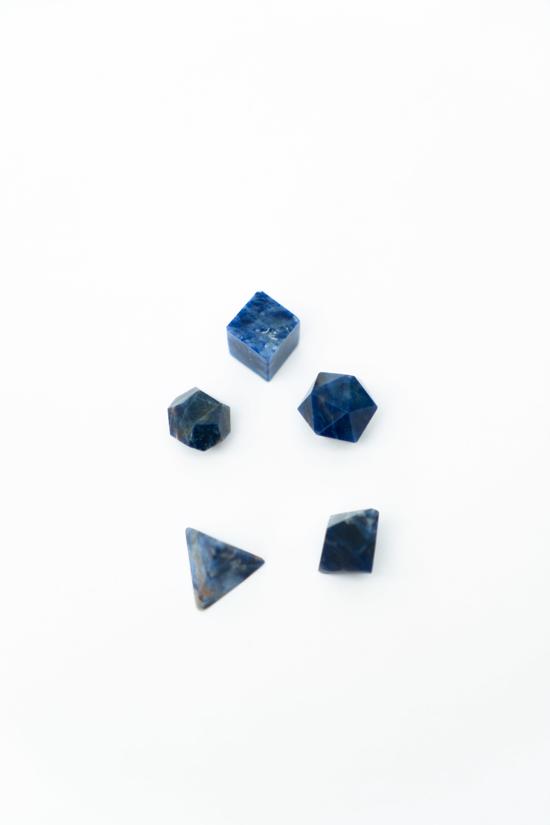 Men genel Geometrik Taş Lapus Lazuli 5li