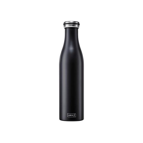 Men genel Mat Siyah Termos 750 ml, Paslanmaz Çelik Sızdırmaz