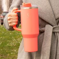 Erkek genel Big Cup 1.2 L Mercan Pembe Termos, Paslanmaz Çelik