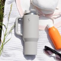 Erkek genel Big Cup 1.2 L Granit Gri Termos, Paslanmaz Çelik S