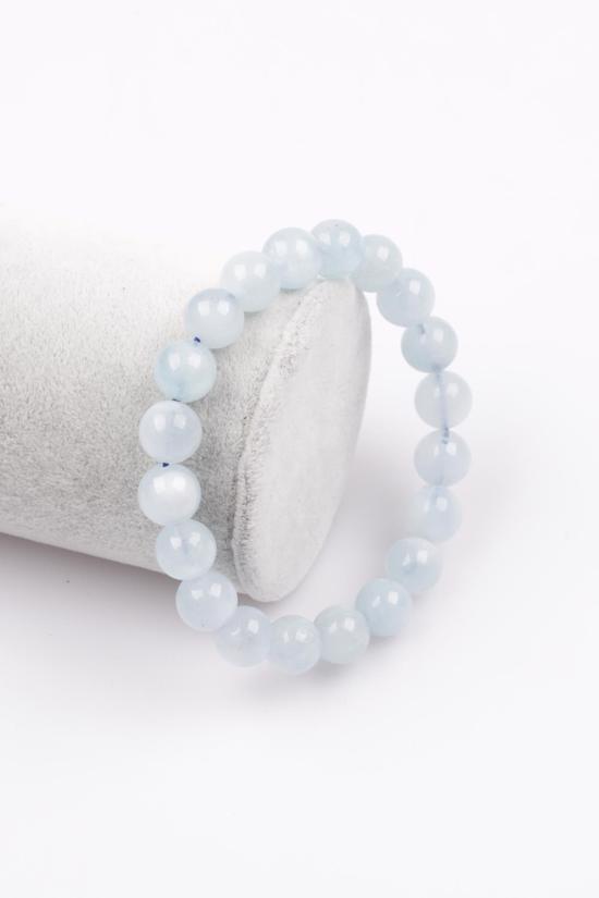 Erkek genel Akuamarin Doğal Taş Bileklik Orta