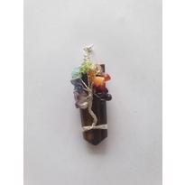 Erkek genel Kolye Ucu Kaplan Gözü- Çakra Hayat Ağaçlı