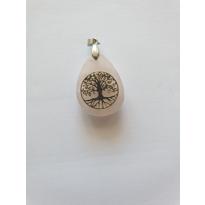 Erkek genel Kolye Ucu Pembe Kuvars Hayat Ağacı