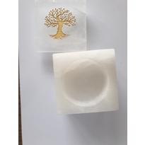 Erkek genel Selenit Altın Hayat Ağacı Desenli Kapaklı Kutu Kar