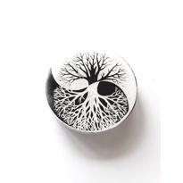 Erkek genel Selenit Hayat Ağacı Desenli Yuvarlak Bardak Altlığ