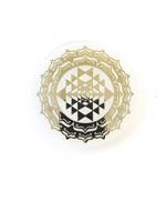 Men genel Selenit Tabla Sri Yantra Desenli