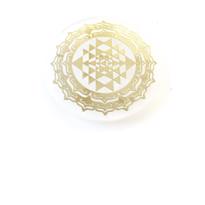 Erkek genel Selenit Tabla Sri Yantra Desenli