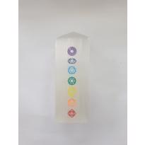 Erkek genel Selenit Taş Lamba Çakra Desenli