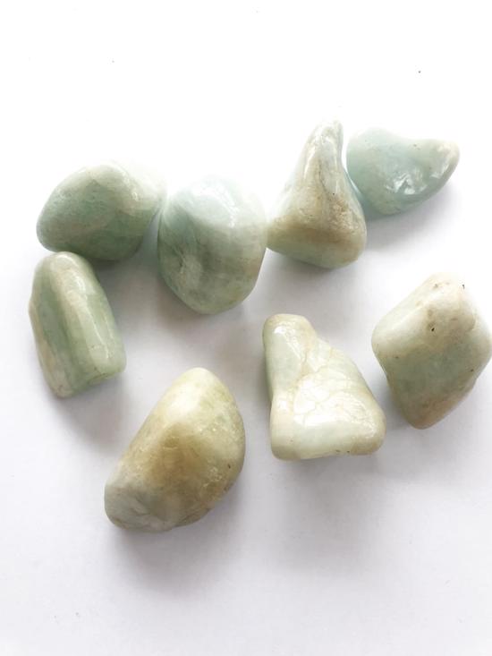 Erkek genel Akuamarin Taş Tamburlanmış