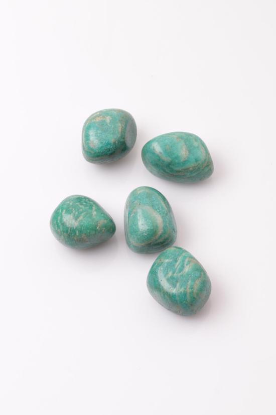 Erkek genel Amazonit Taş Tamburlanmış