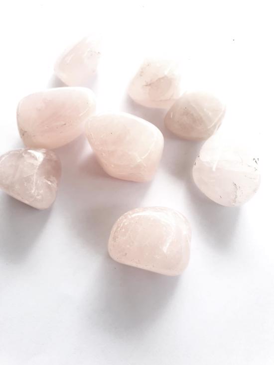 Erkek genel Pembe Kuvars Taş Tamburlanmış