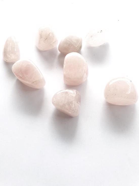 Erkek genel Pembe Kuvars Taş Tamburlanmış