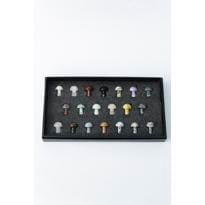 Erkek genel Küçük Mantar Kesim Taş Set 20li