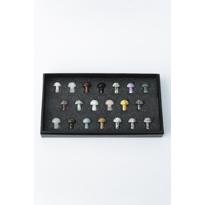 Erkek genel Küçük Mantar Kesim Taş Set 20li