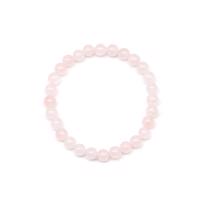 Erkek genel Pembe Kuvars Doğal Taş Bileklik