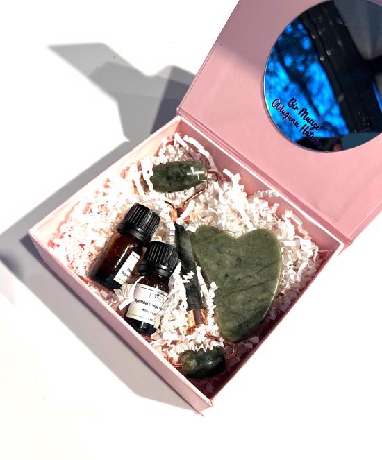 Erkek genel Face Roller Set Hediye Kutu