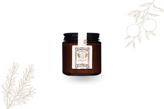 Erkek genel Portakal Mandalina Greyfurt Amber Cam Soyalı Mum