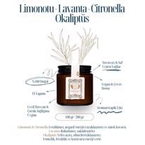 Erkek genel Limonotu Lavanta Citronella Teneke Soyalı Mum 150g