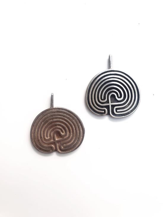 Erkek genel Labirent Gümüş Kolye Ucu