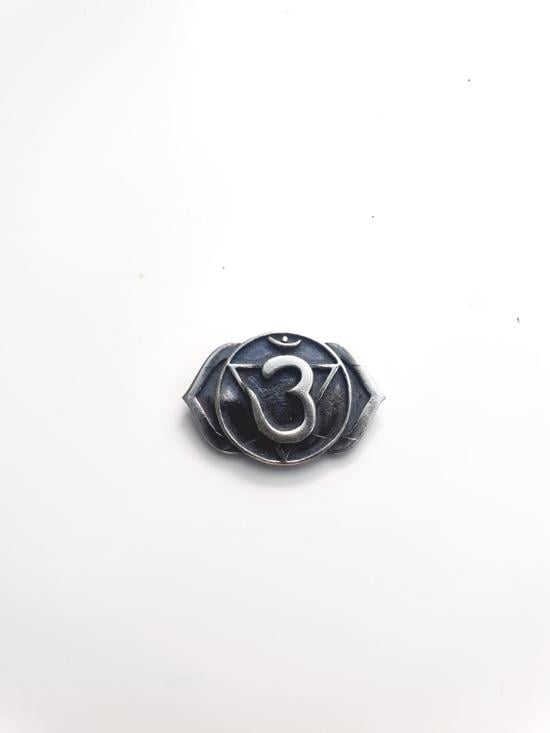 Erkek genel Alın Çakrası Sembollü Gümüş Kolye Ucu Küçük