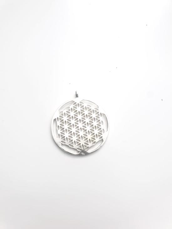 Erkek genel Yaşam Çiçeği Gümüş Kolye Ucu