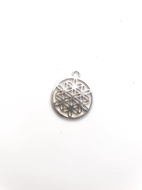 Erkek genel Yaşam Çiçeği Gümüş Kolye Ucu Küçük