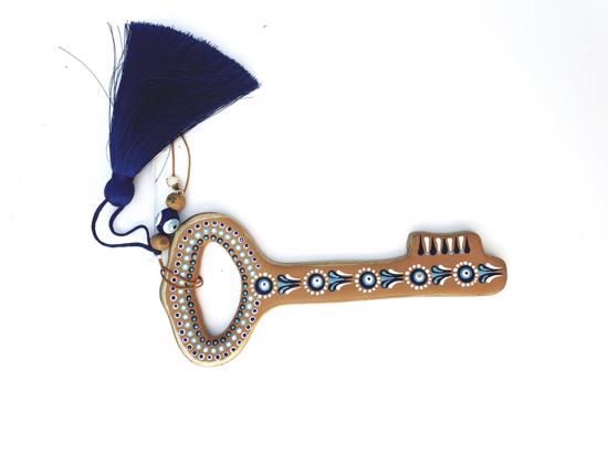 Men genel Anahtar Seramik Obje Sarı