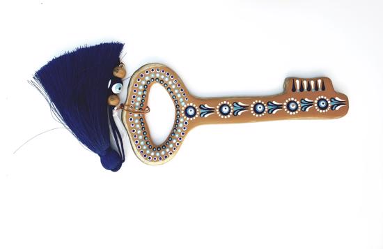 Men genel Anahtar Seramik Obje Sarı