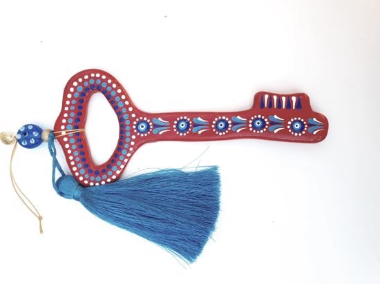 Men genel Anahtar Seramik Obje Kırmızı