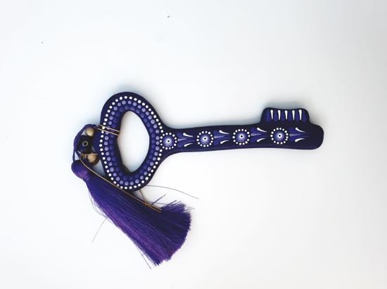 Men genel Anahtar Seramik Obje Mor