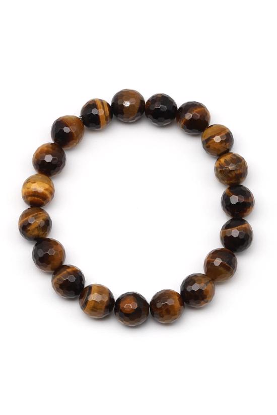 Men genel Kaplangözü Doğal Taş Bileklik Faset