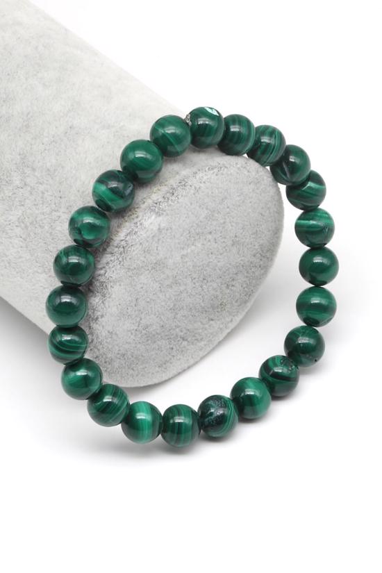 Erkek genel Malakit Doğal Taş Bileklik Büyük