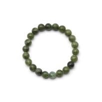 Men genel Kanada Yeşim Doğal Taş Bileklik Koyu
