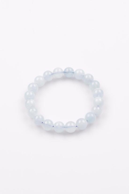 Men genel Akuamarin Doğal Taş Bileklik Büyük