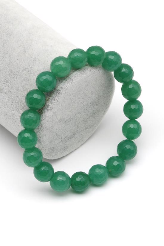 Men genel Aventurin Doğal Taş Bileklik Faset Kesim