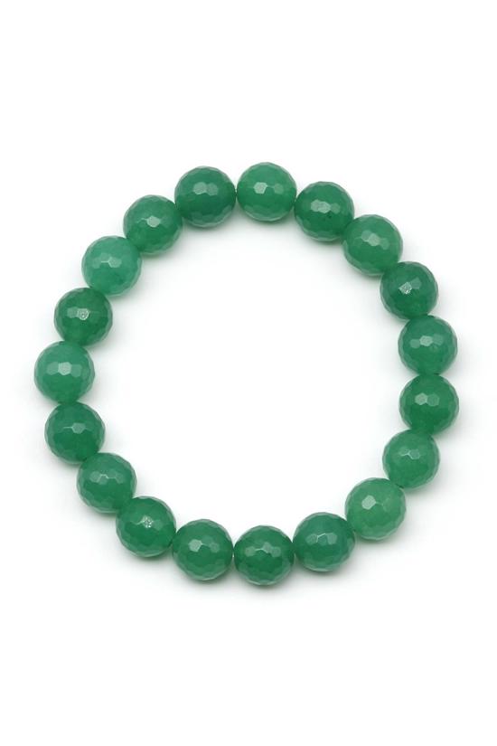 Men genel Aventurin Doğal Taş Bileklik Faset Kesim